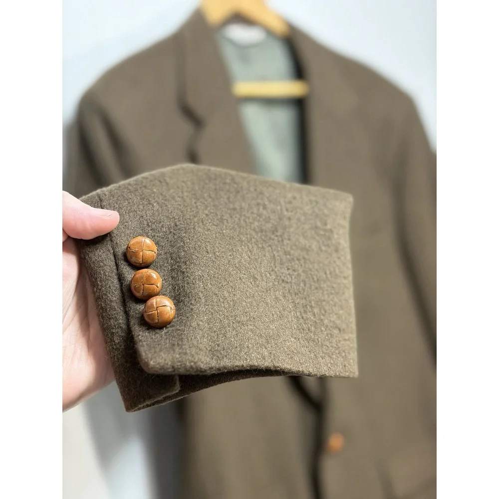 Vintage Hunt Valley 100% Camel Hair Blazer USA Made Men’s 44L Brown Sport Coat